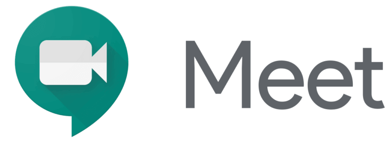 Google Meet logo featuring a video camera icon on a green speech bubble background.