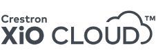 Crestron XiO Cloud logo in dark text with cloud graphic, representing cloud-based management solutions.