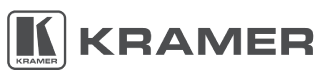 Kramer logo with stylized "K" emblem, sleek gray text, digital branding, technology company icon.