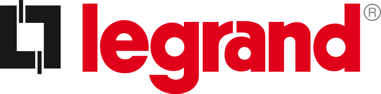 Legrand logo in red and black, representing electrical and digital building infrastructure solutions.