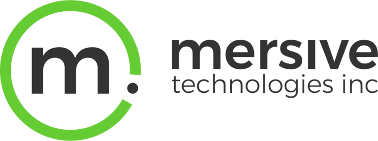 Mersive Technologies logo with green circle and stylized "m" for collaborative software solutions.